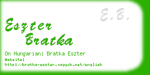 eszter bratka business card